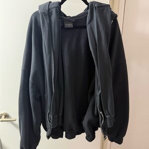 Balenciaga Black Double Unity Hoodie with double sleeves